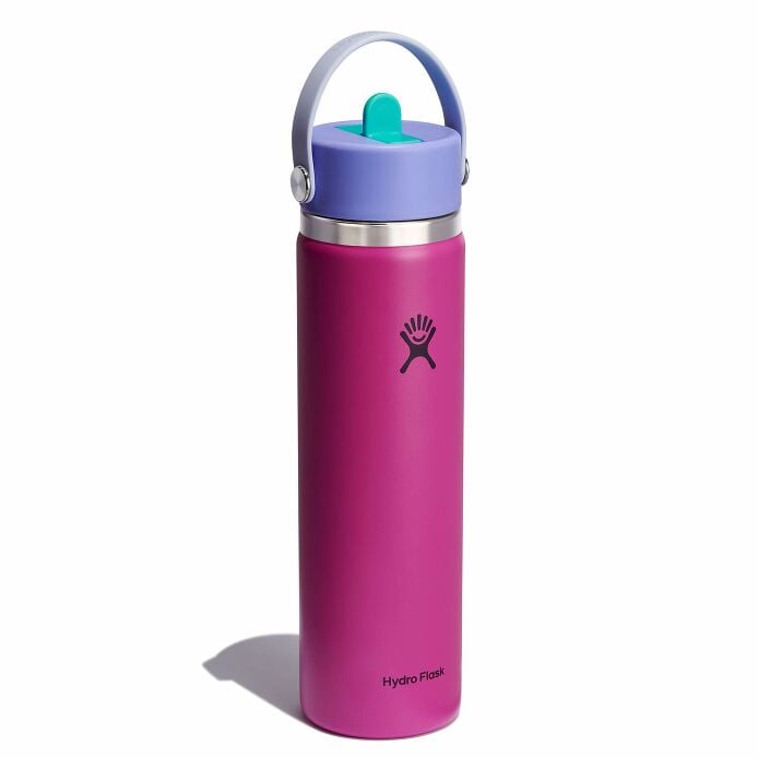 24 oz Wide Mouth Water Bottle w/ Flex Straw Cap - Image 43