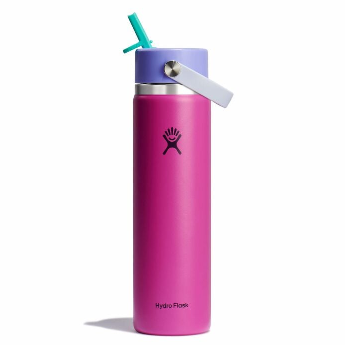 24 oz Wide Mouth Water Bottle w/ Flex Straw Cap - Image 42