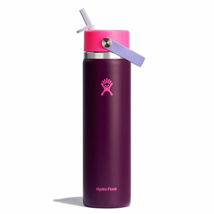 24 oz Wide Mouth Water Bottle w/ Flex Straw Cap - Image 48