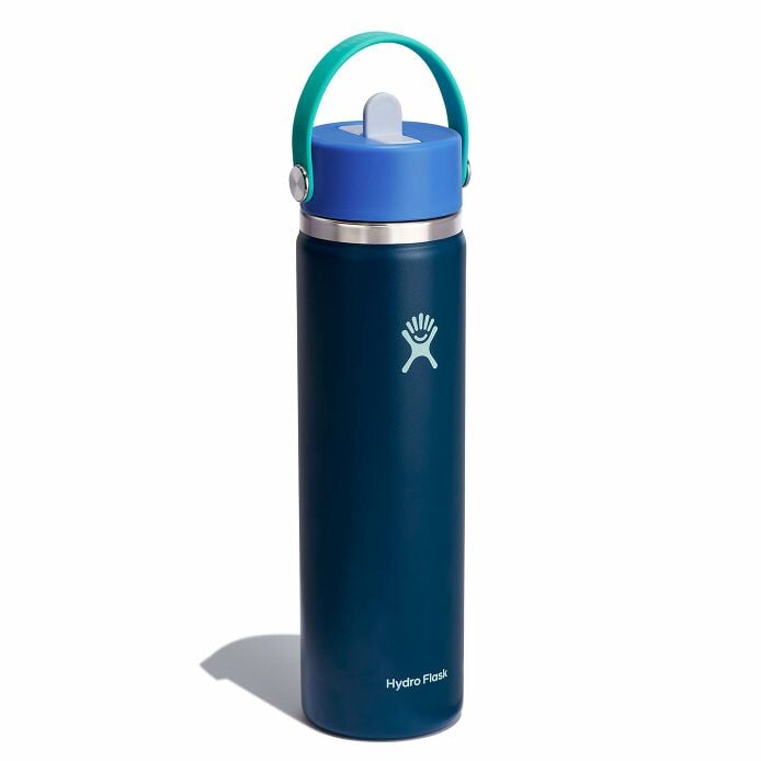 24 oz Wide Mouth Water Bottle w/ Flex Straw Cap - Image 46
