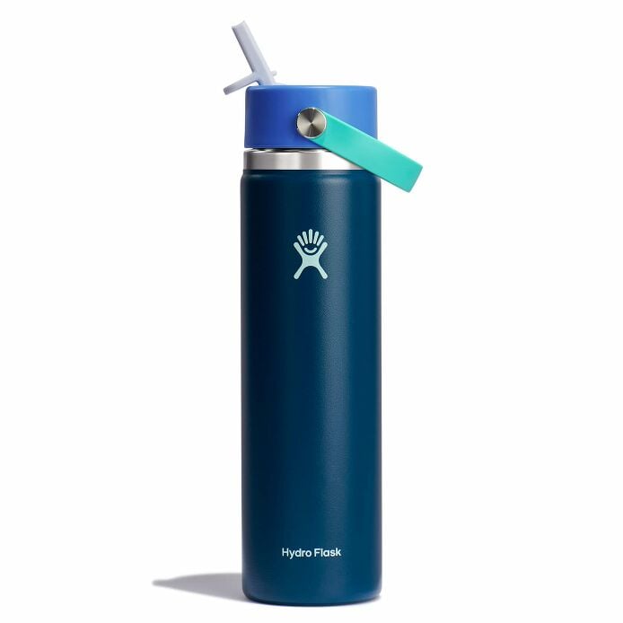 24 oz Wide Mouth Water Bottle w/ Flex Straw Cap - Image 45