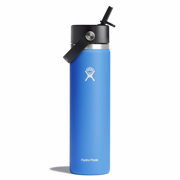 24 oz Wide Mouth Water Bottle w/ Flex Straw Cap - Image 13