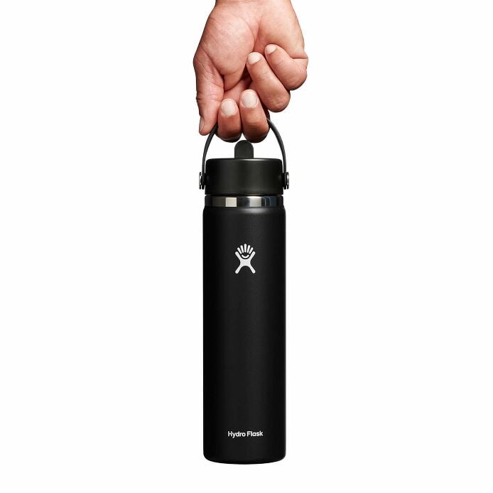 24 oz Wide Mouth Water Bottle w/ Flex Straw Cap - Image 4