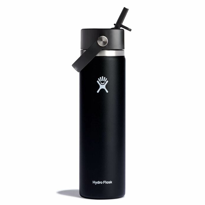 24 oz Wide Mouth Water Bottle w/ Flex Straw Cap - Image 3