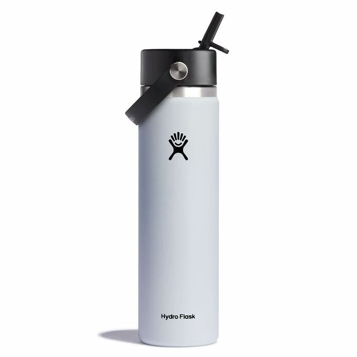 24 oz Wide Mouth Water Bottle w/ Flex Straw Cap - Image 8
