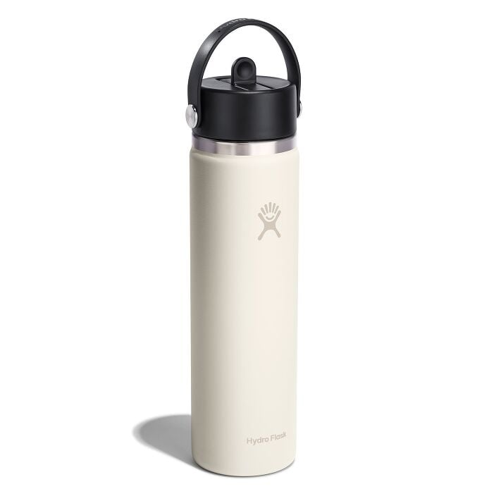 24 oz Wide Mouth Water Bottle w/ Flex Straw Cap - Image 35