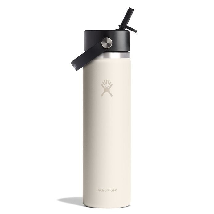 24 oz Wide Mouth Water Bottle w/ Flex Straw Cap - Image 34