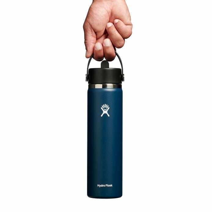 24 oz Wide Mouth Water Bottle w/ Flex Straw Cap - Image 12