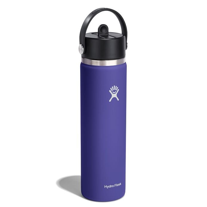 24 oz Wide Mouth Water Bottle w/ Flex Straw Cap - Image 29