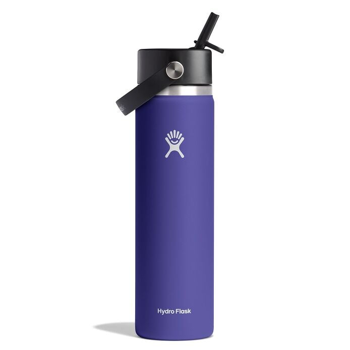 24 oz Wide Mouth Water Bottle w/ Flex Straw Cap - Image 28