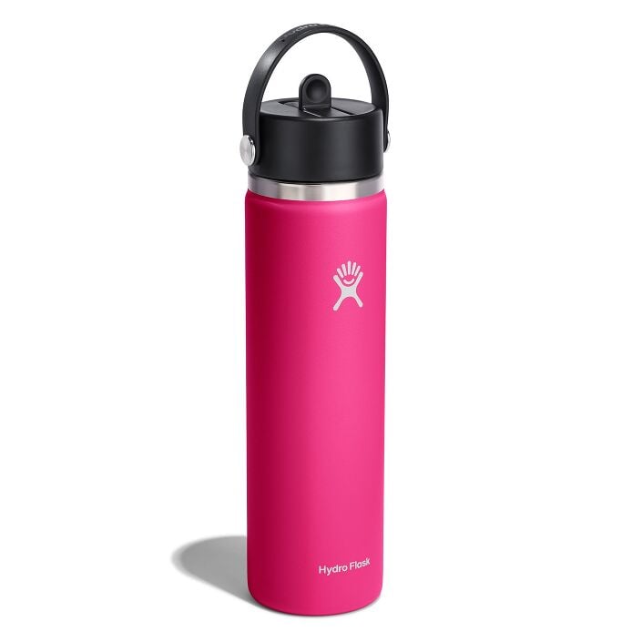 24 oz Wide Mouth Water Bottle w/ Flex Straw Cap - Image 23