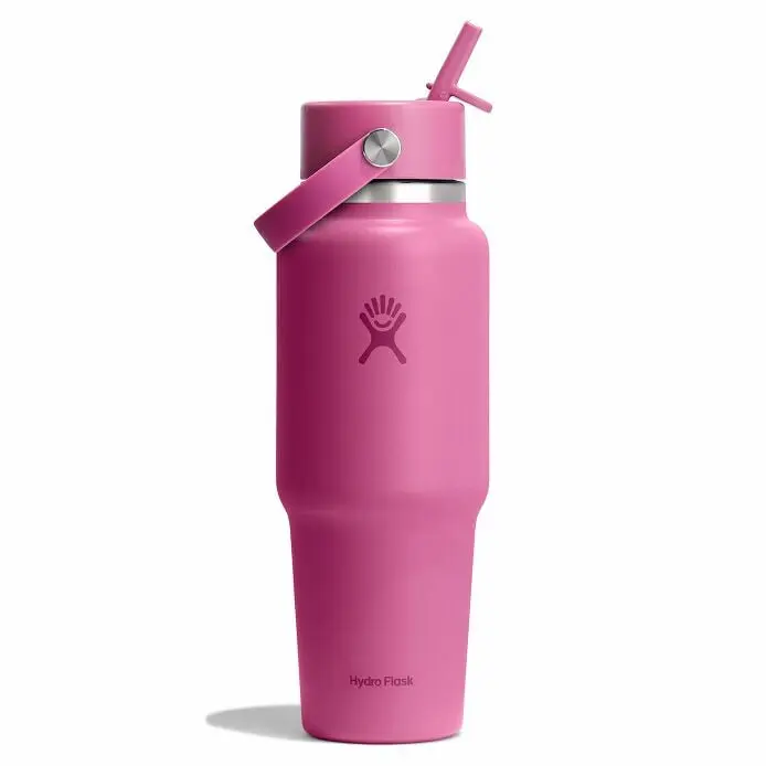 32 oz Wide Mouth Travel Bottle with Flex Straw Cap - Image 58