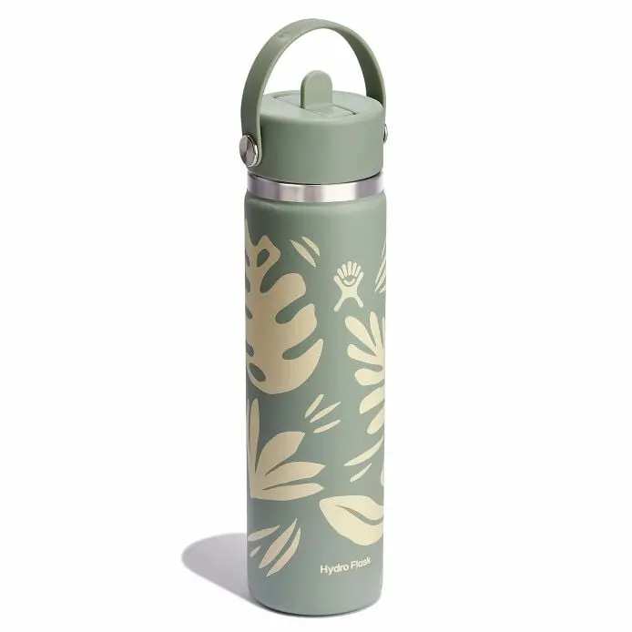 24 oz Wide Mouth Water Bottle w/ Flex Straw Cap - Image 69