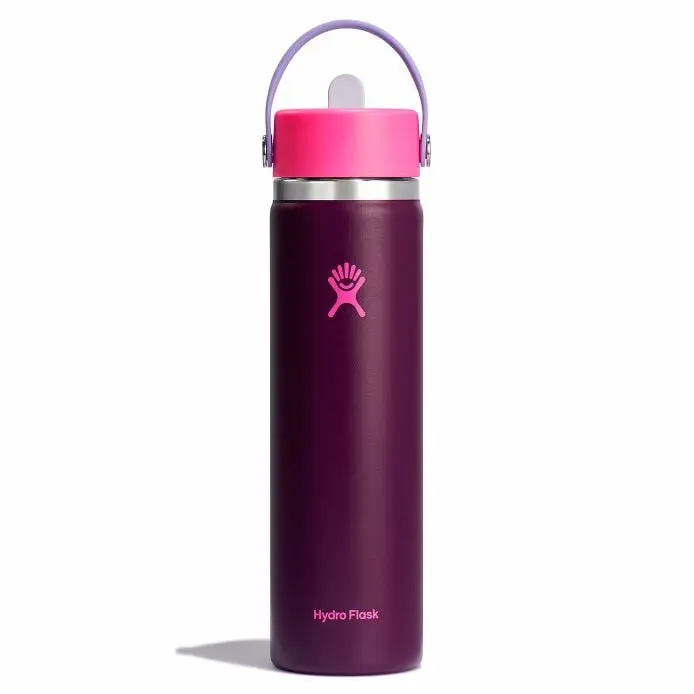 24 oz Wide Mouth Water Bottle w/ Flex Straw Cap - Image 47