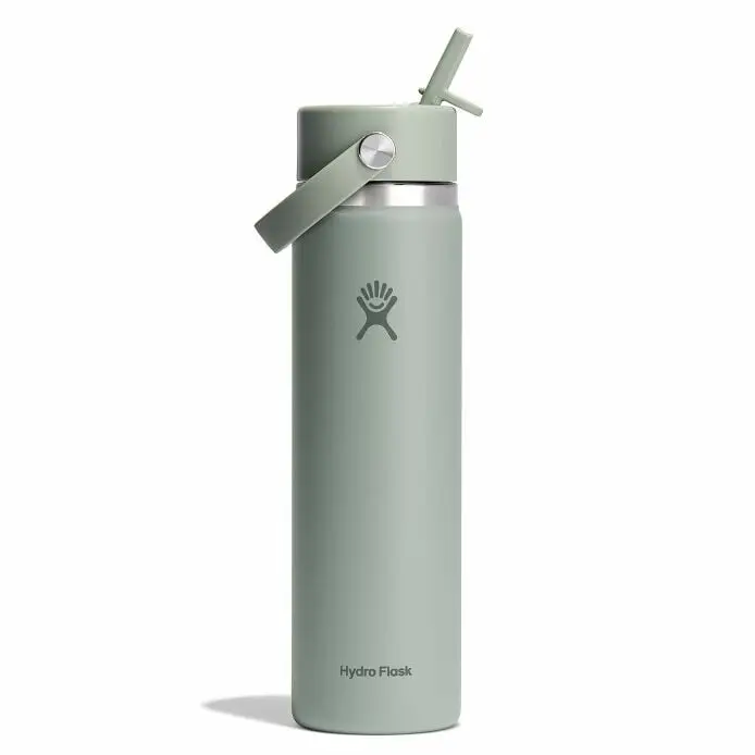 24 oz Wide Mouth Water Bottle w/ Flex Straw Cap - Image 53
