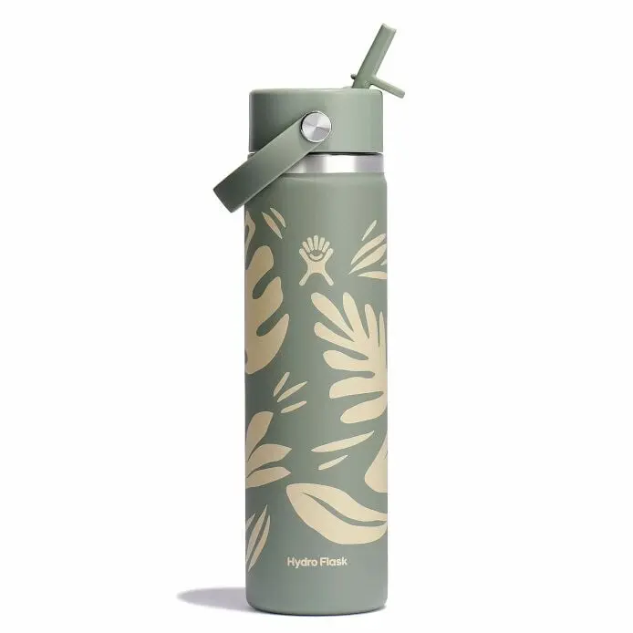 24 oz Wide Mouth Water Bottle w/ Flex Straw Cap - Image 68
