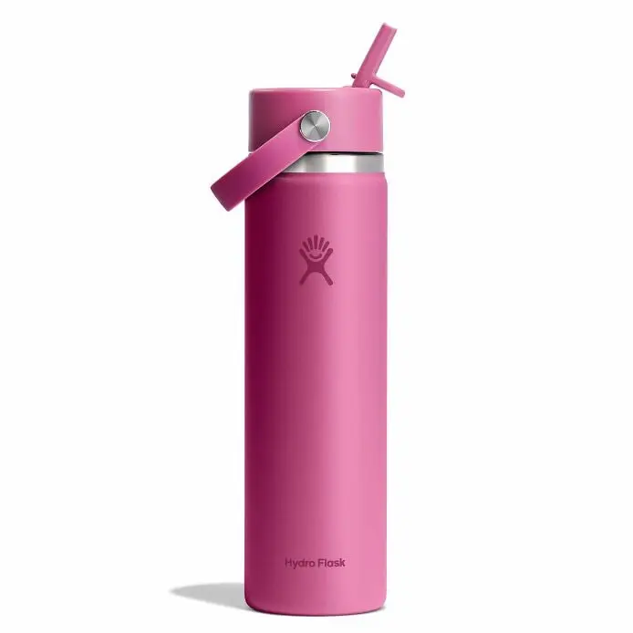 24 oz Wide Mouth Water Bottle w/ Flex Straw Cap - Image 59
