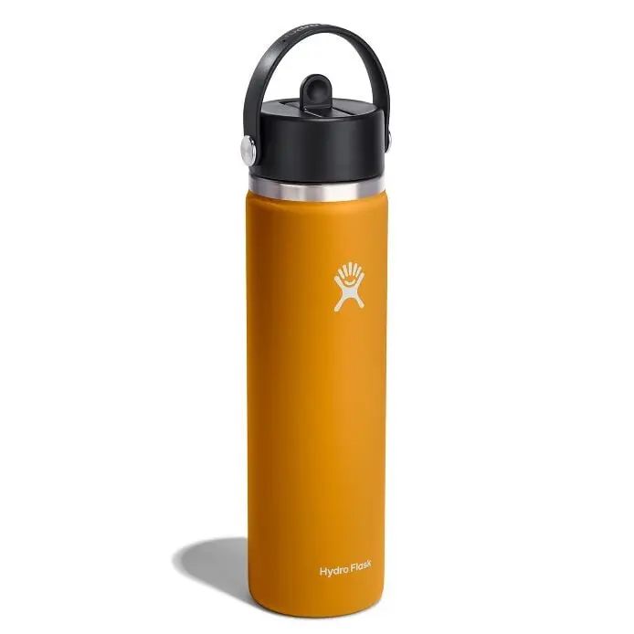 24 oz Wide Mouth Water Bottle w/ Flex Straw Cap - Image 26