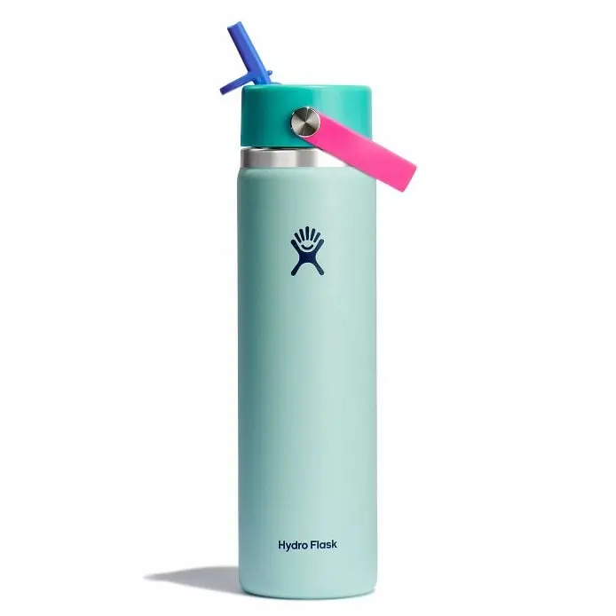 24 oz Wide Mouth Water Bottle w/ Flex Straw Cap - Image 39