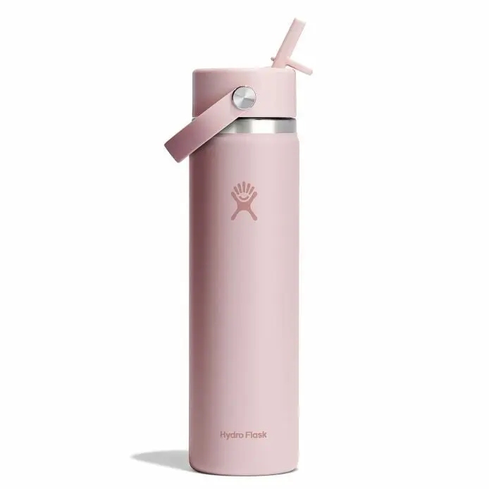 24 oz Wide Mouth Water Bottle w/ Flex Straw Cap - Image 65
