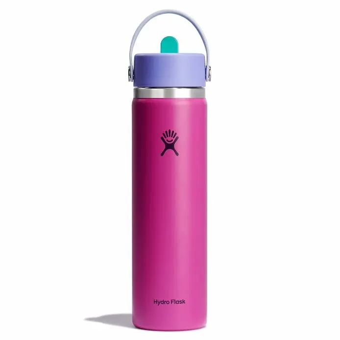 24 oz Wide Mouth Water Bottle w/ Flex Straw Cap - Image 41
