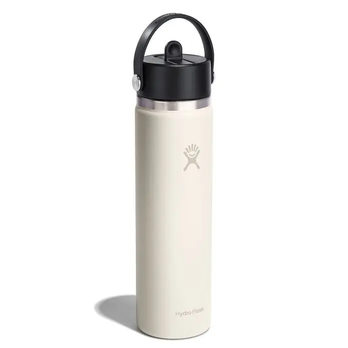 24 oz Wide Mouth Water Bottle w/ Flex Straw Cap - Image 35