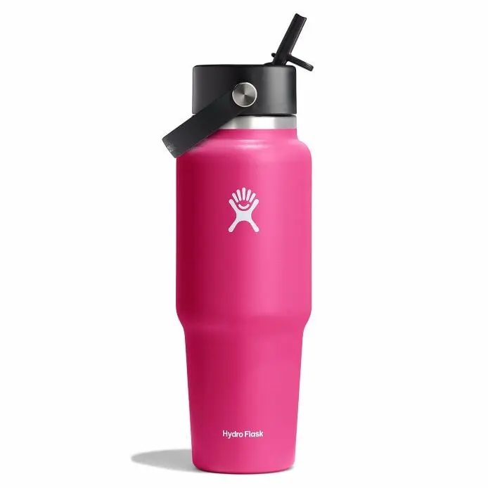 32 oz Wide Mouth Travel Bottle with Flex Straw Cap - Image 33