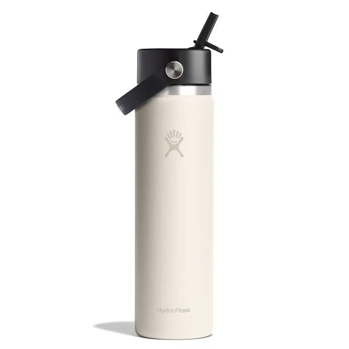 24 oz Wide Mouth Water Bottle w/ Flex Straw Cap - Image 34