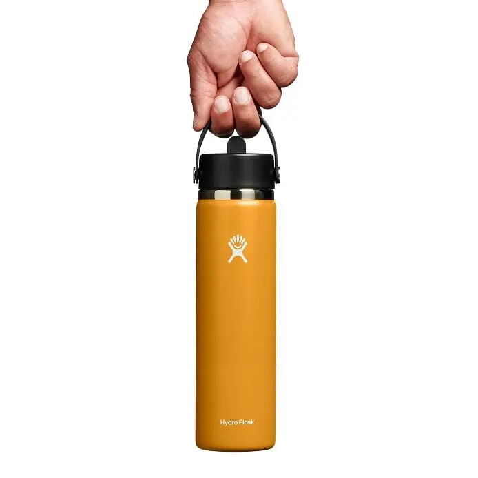 24 oz Wide Mouth Water Bottle w/ Flex Straw Cap - Image 27