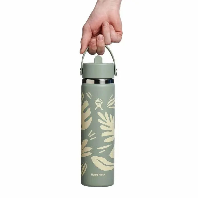 24 oz Wide Mouth Water Bottle w/ Flex Straw Cap - Image 70