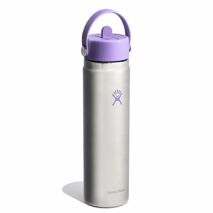 24 oz Wide Mouth Water Bottle w/ Flex Straw Cap - Image 37