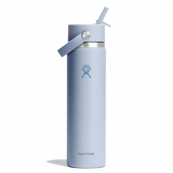 24 oz Wide Mouth Water Bottle w/ Flex Straw Cap - Image 62